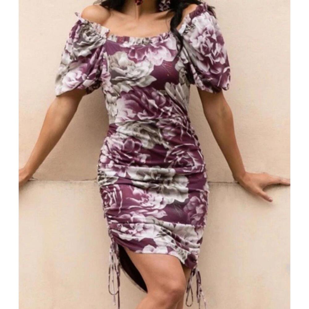 Joyfolie Alyssa dress in plum size small